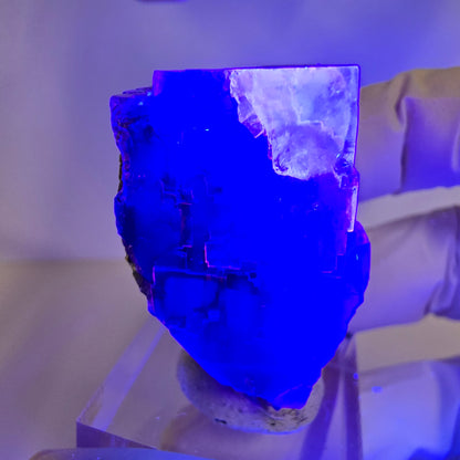 Seltene Fluorit Würfel Stufe, grün lila Okorusu, Namibia 37*34*21mm