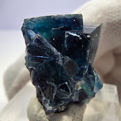Phantom Fluorit Würfel Stufe, zonal - Neuer Fund! Okorusu, Namibia 25*29*17mm