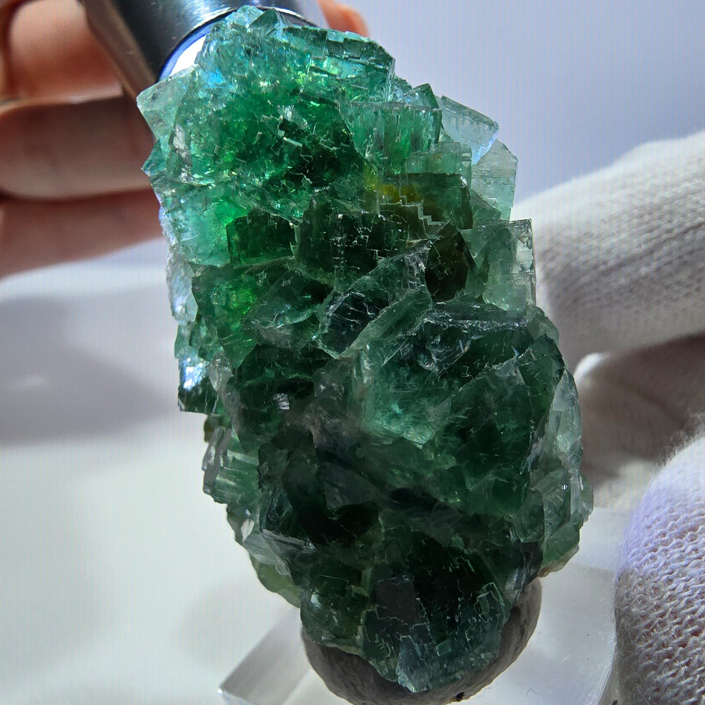 Phantom Fluorite Cube Stepped Green Okorusu, Namibia 49*33*22mm 