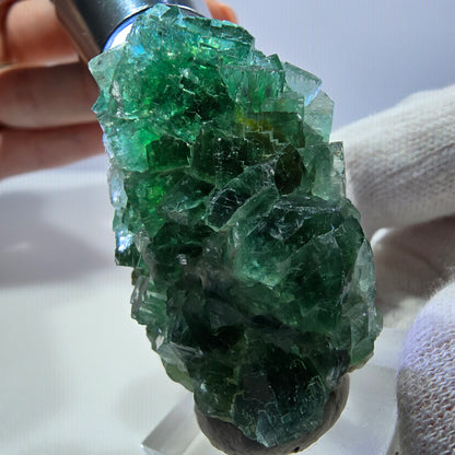 Phantom Fluorite Cube Stepped Green Okorusu, Namibia 49*33*22mm 