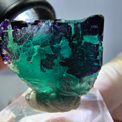 Phantom Fluorit Würfel Stufe grün lila zonal 11:11 Angel Pocket, Namibia 25*25*24mm