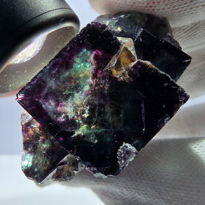 Seltene Phantom Fluorit Würfel Stufe grün lila zonal Okorusu Namibia 63*53*38mm