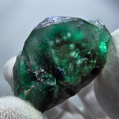 Klare Phantom Fluorit Würfel, Schörl Turmalin Stufe Erongo, Namibia 44*37*32mm