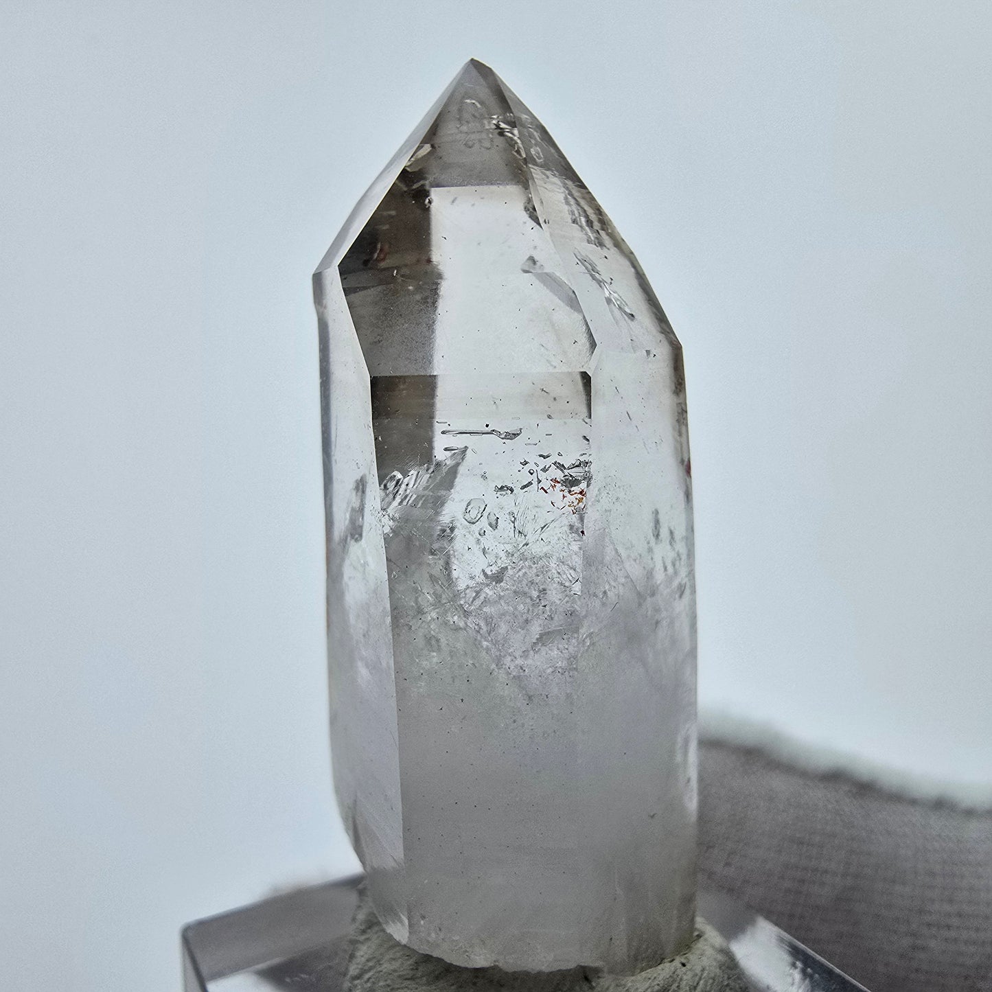 Enhydro Phantom Smoky Quartz Sceptre Tip 1x Bubble Goboboseb, Namibie 45*23*16mm 