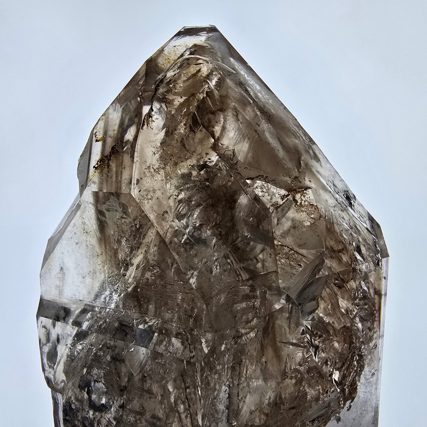 XL Enhydro Window Smoky Quartz Scepter, 2x Bubble Valentine Pocket Namibia 117*69*61mm 