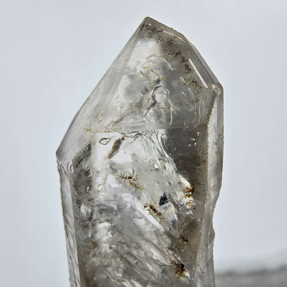 Enhydro Phantom Smoky Quartz Sceptre Tip 2x Bubble Goboboseb, Namibie 44*14*12mm 
