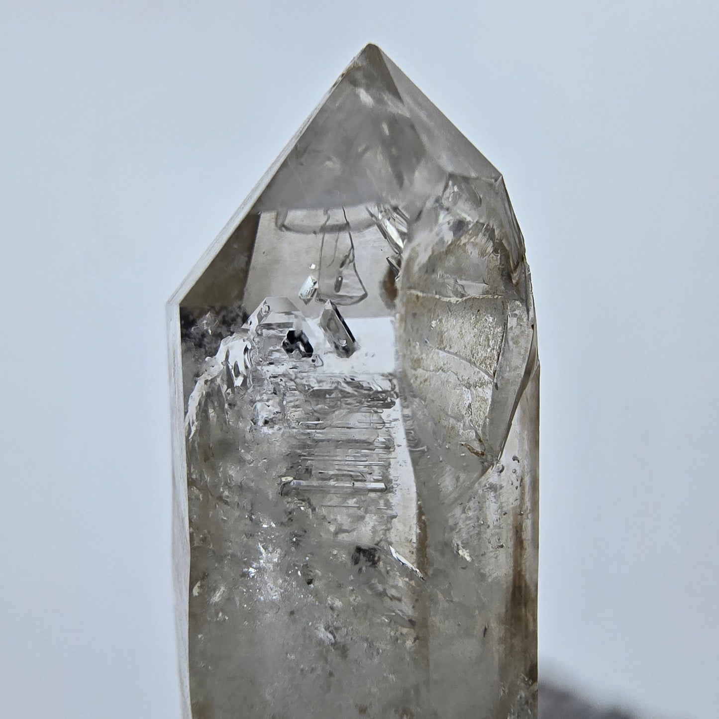 Enhydro Phantom Rauchquarz Spitze 2x Blase Goboboseb Namibia 37*19*14mm Sammlung