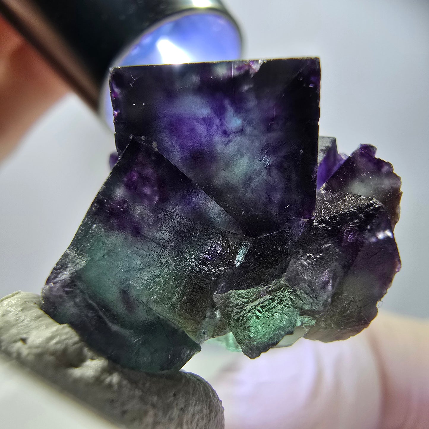 Rare Fluorite Cube Specimen, green purple Okorusu, Namibia 24*21*19mm 