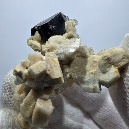 Rare Schorl Tourmaline, Hyalite, Orthoclase Specimen Erongo, Namibia 47*37*26mm 