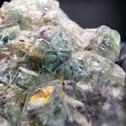 Vert fluorite fantôme sur spécimen de tourmaline Schörl Erongo Namibie 55*34*33mm