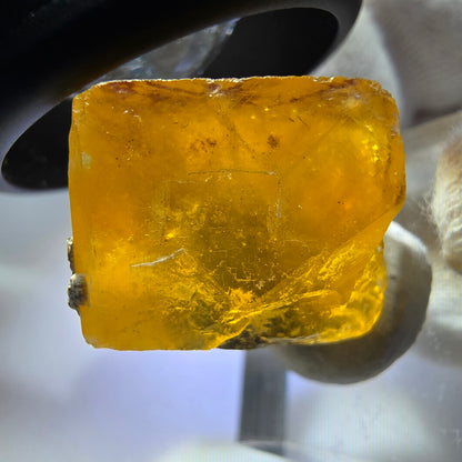 Klarer Phantom Fluorit Würfel, gelb grün Okorusu, Namibia 27*26*15mm