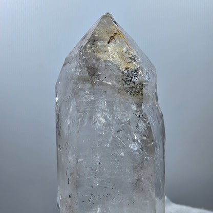 Quartz fumé lémurien Enhydro DT Sceptre Grande bulle Valentine Pocket Gob Namibie 89*37*25mm 