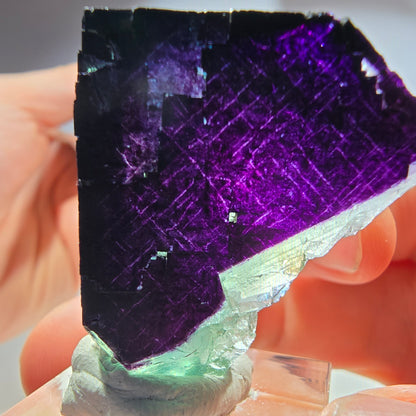 Fluorit Würfel Stufe, parkettiert grün lila 11:11 Angel Pocket Okorusu, Namibia 36*35*19mm