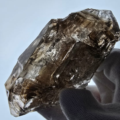 Enhydro Skeleton Smoky Quartz DT Scepter, 1x Bubble Valentine Pocket, Namibia 126*59*39mm 