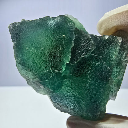 Rare spécimen de cube de fluorite fantôme, parqueté vert Okorusu, Namibie, 66 x 47 x 35 mm 