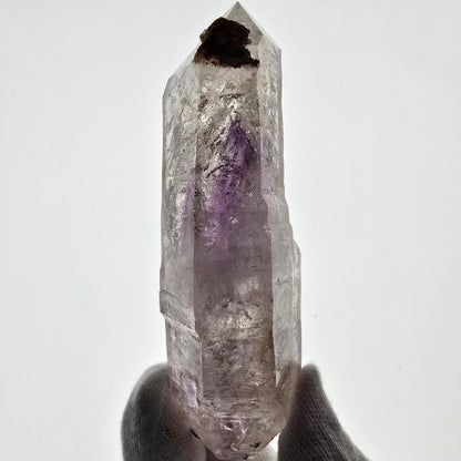 Sceptre d'améthyste squelette Enhydro DT UV Calcite 2x Bubble Valentine Pocket Namibie 106*35*26mm 