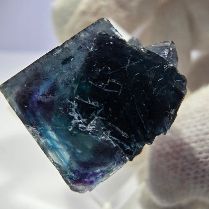 Phantom Fluorit Würfel Stufe, zonal - Neuer Fund! Okorusu, Namibia 25*29*17mm