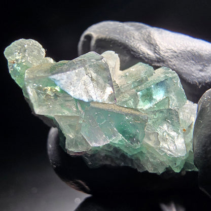 Niveau de cube de fluorite fantôme vert violet Okorusu, collection namibie 35*15*14mm