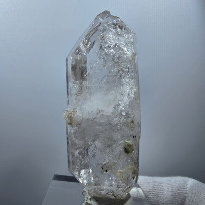 Sceptre DT en quartz fumé lémurien Enhydro, 1 gobob de poche Bubble Valentine. Namibie 89 x 33 x 21 mm 