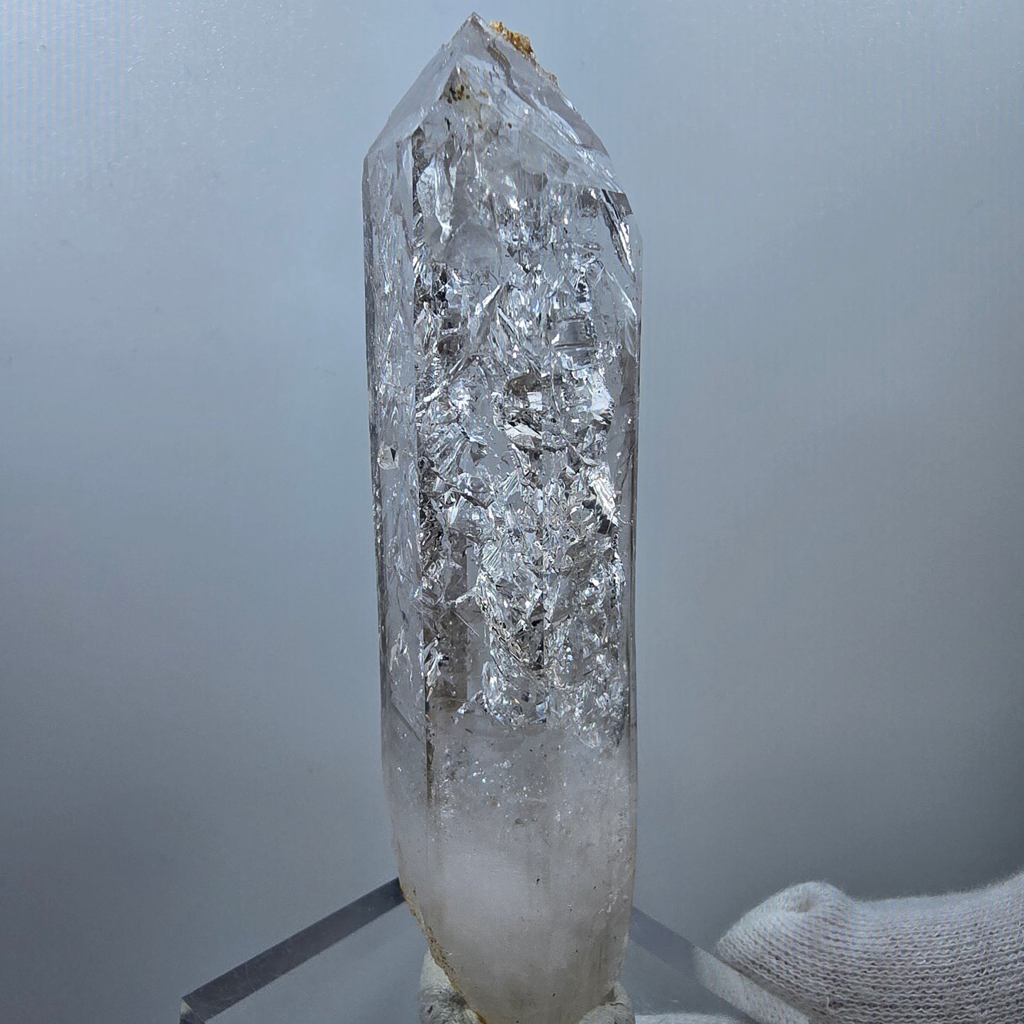 Enhydro Window Smoky Quartz, 3x Bubble (Large) Valentine Pocket Gobobs. Namibia 97*29*22mm 