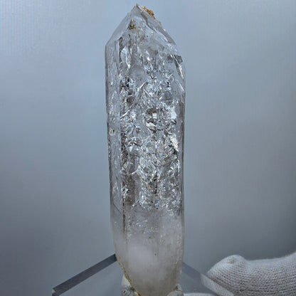 Enhydro Window Smoky Quartz, 3x Bubble (Large) Valentine Pocket Gobobs. Namibia 97*29*22mm 