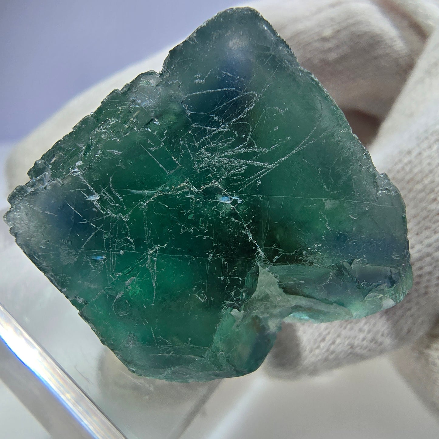 Klarer Phantom Fluorit Würfel parkettiert grün türkis Okorusu Namibia 32*24*26mm