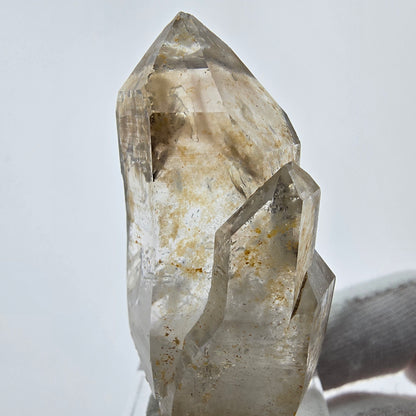 Enhydro Phantom Smoky Quartz Sceptre Tip 1x Bubble Goboboseb, Namibie 52*27*17mm 