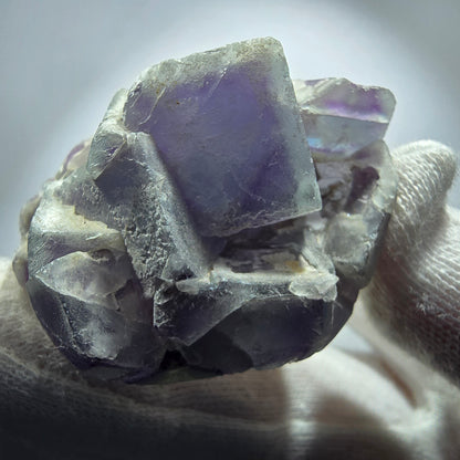 Cube de fluorite fantôme, spécimen de quartz vert violet, omégane, Namibie, 48 x 38 x 29 mm 