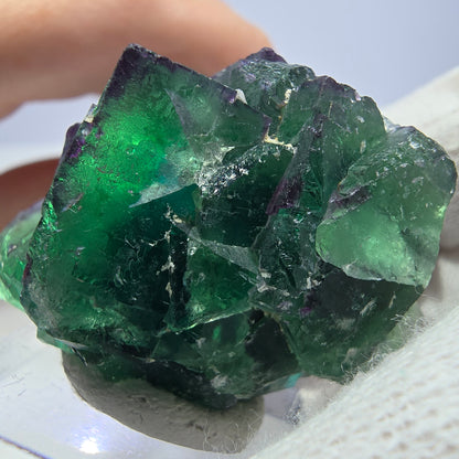 Phantom Fluorit Würfel Stufe parkettiert zonal Okorusu, Namibia 40*32*25mm