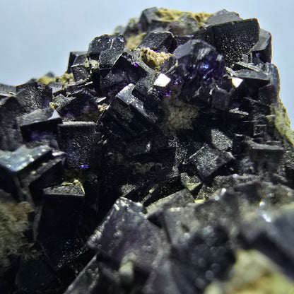 Cube de fluorite fantôme zonal, spécimen d'orthose, Erongo, Namibie, 62 x 38 x 20 mm 