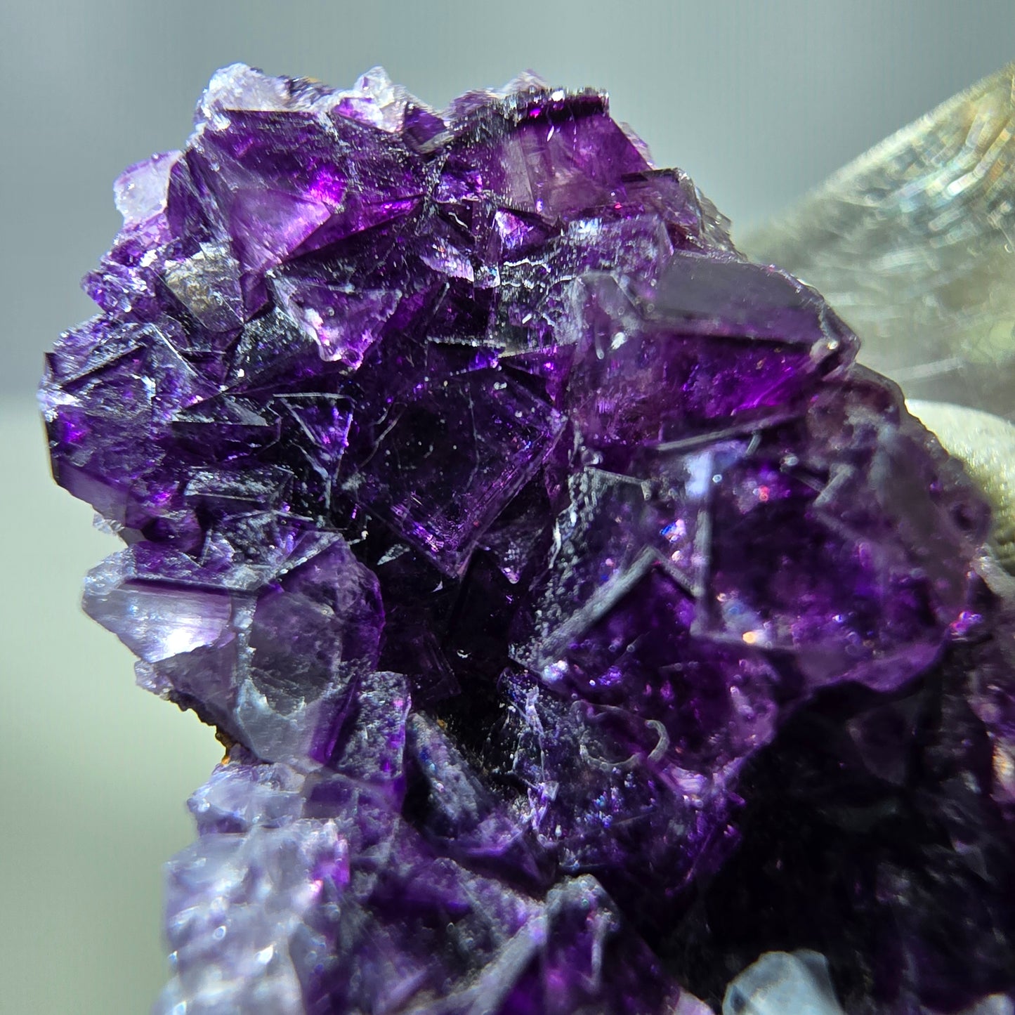 Rare spécimen de cube de fluorite fantôme, violet Okorusu, Namibie 31 x 18 x 10 mm 