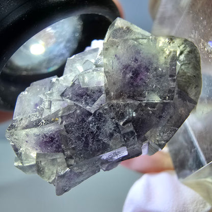 Phantom Fluorit Würfel Stufe, grün lila Okorusu, Namibia 27*21*17mm