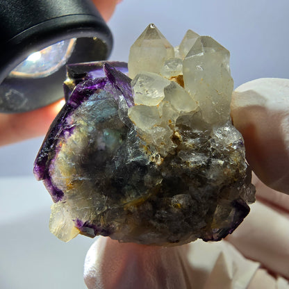 Cubes de fluorite fantôme transparente, spécimen de quartz, Okorusu zonal, Namibie, 37 x 32 x 31 mm 