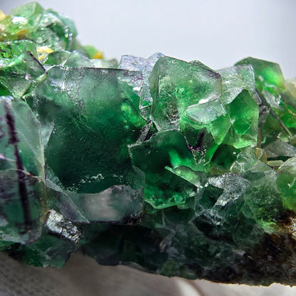Phantom fluorite zonal, muscovite stage Erongo, Namibia 72*50*40mm 