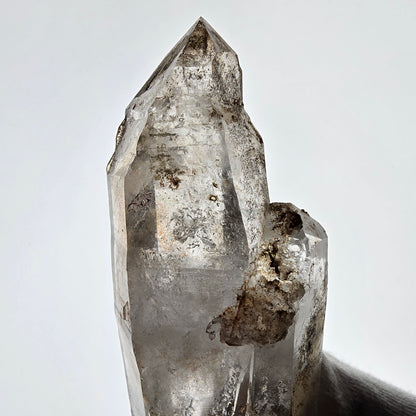 Quartz fumé squelette fantôme Enhydro, DT, calcite UV, Valentine Pocket Gob. Namibie, 107 x 41 x 27 mm 