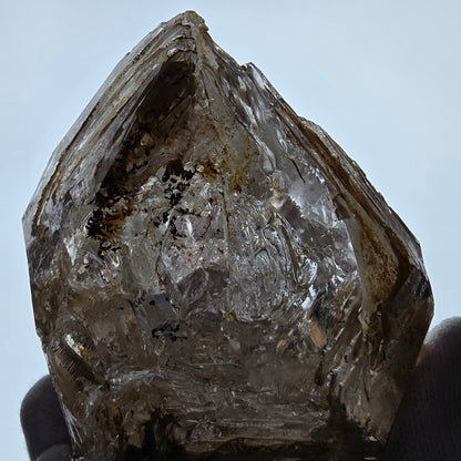 XL Enhydro Window Smoky Quartz DT Scepter, 1x Bubble Valentine Pocket Namibia 110*103*74mm 