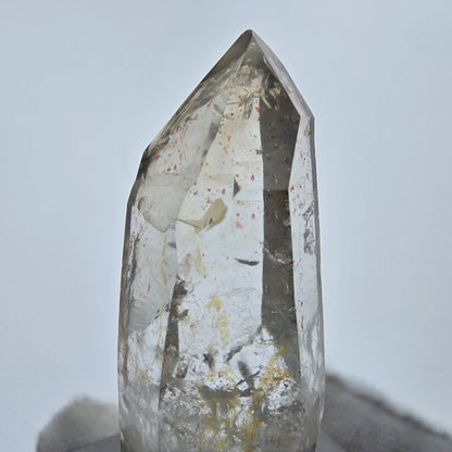 Enhydro Phantom Smoky Quartz Sceptre Tip 2x Bubble Goboboseb, Namibie 40*17*15mm 
