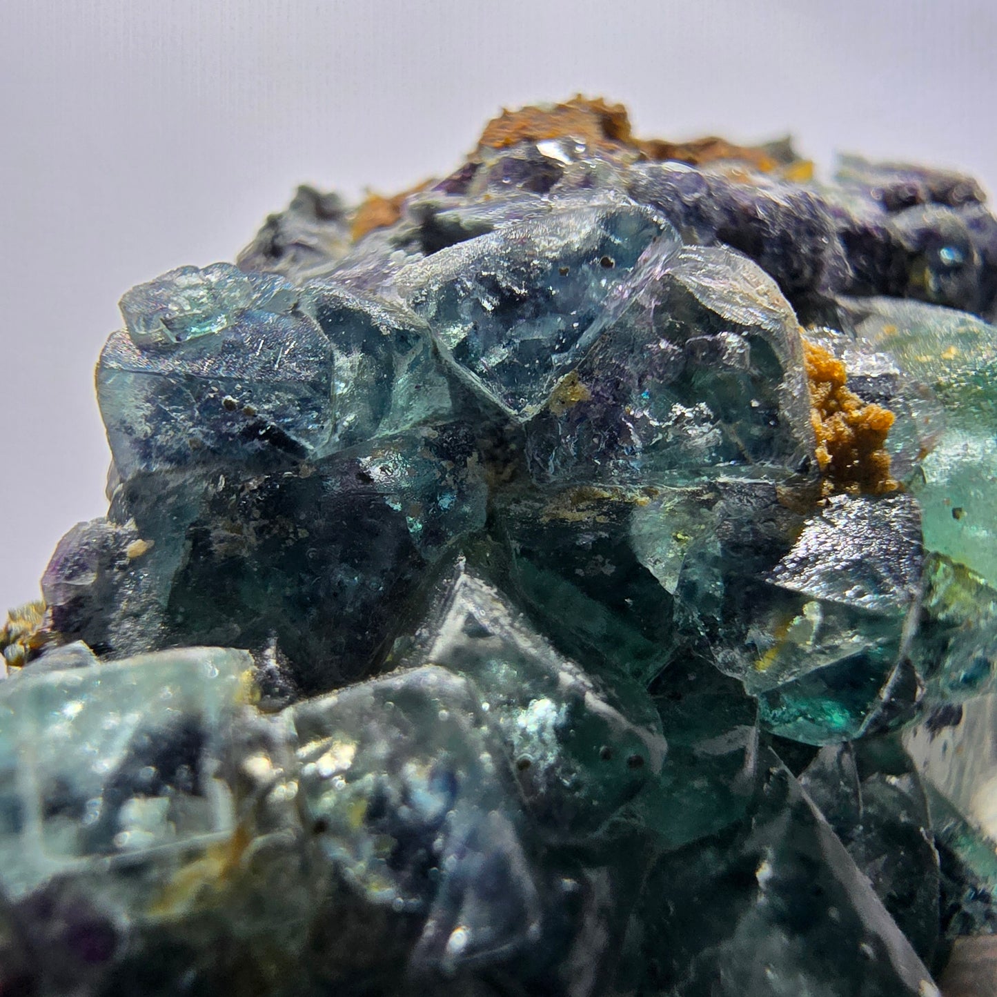 Cube de fluorite fantôme zonal, spécimen de tourmaline Schorl, Erongo, Namibie, 60 x 41 x 28 mm 