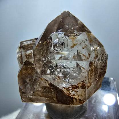 Amas de quartz fumé fantôme transparent DT Sceptre Goboboseb, Namibie 27 x 23 x 15 mm 