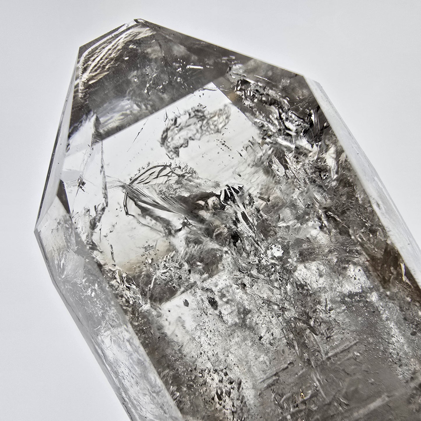 Enhydro Skeleton Phantom Smoky Quartz Scepter, 2x Bubble Valentine Pocket, Namibia 76*44*32mm 