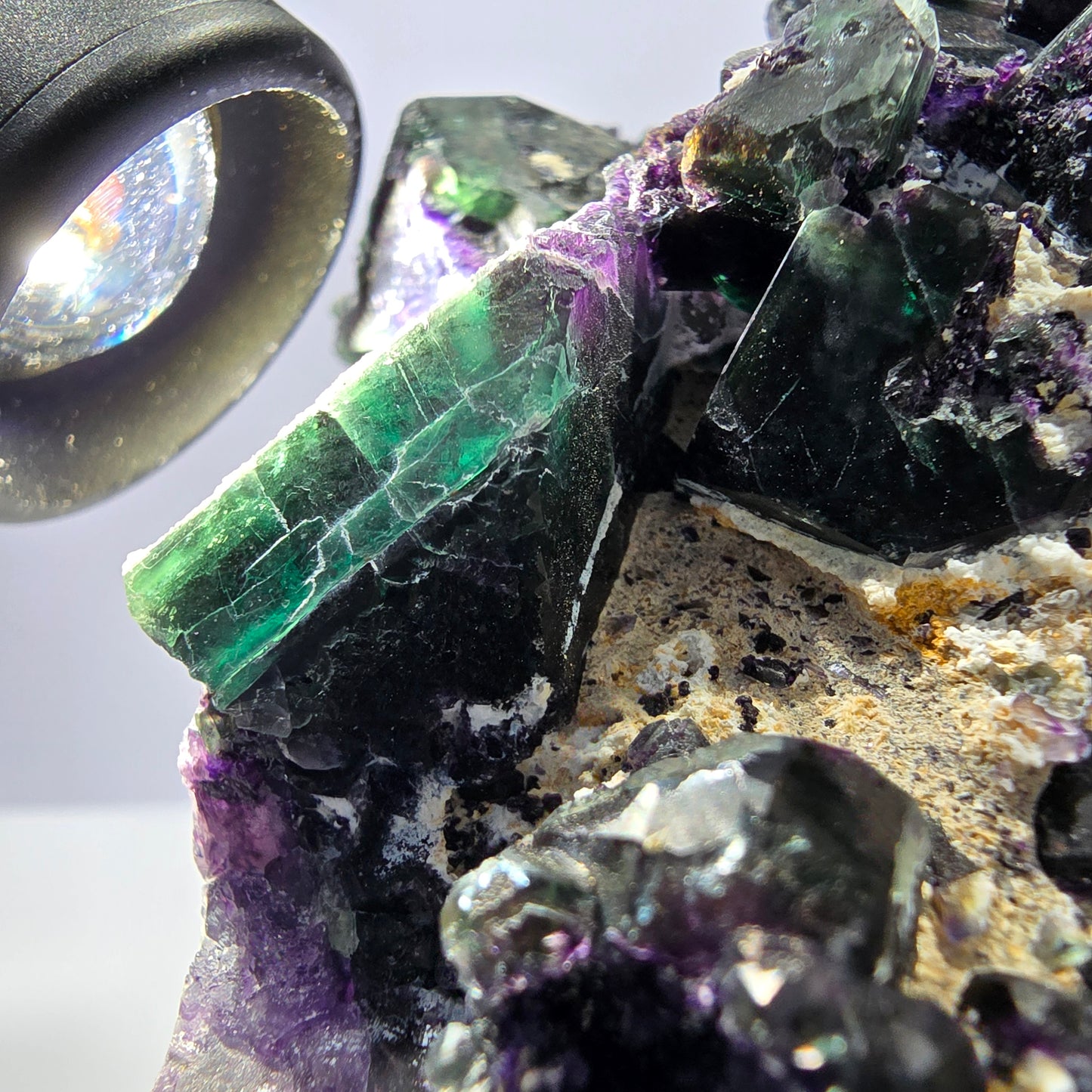 Große Fluorit Würfel Stufe, grün lila zonal Erongo Namibia 105*68*48mm