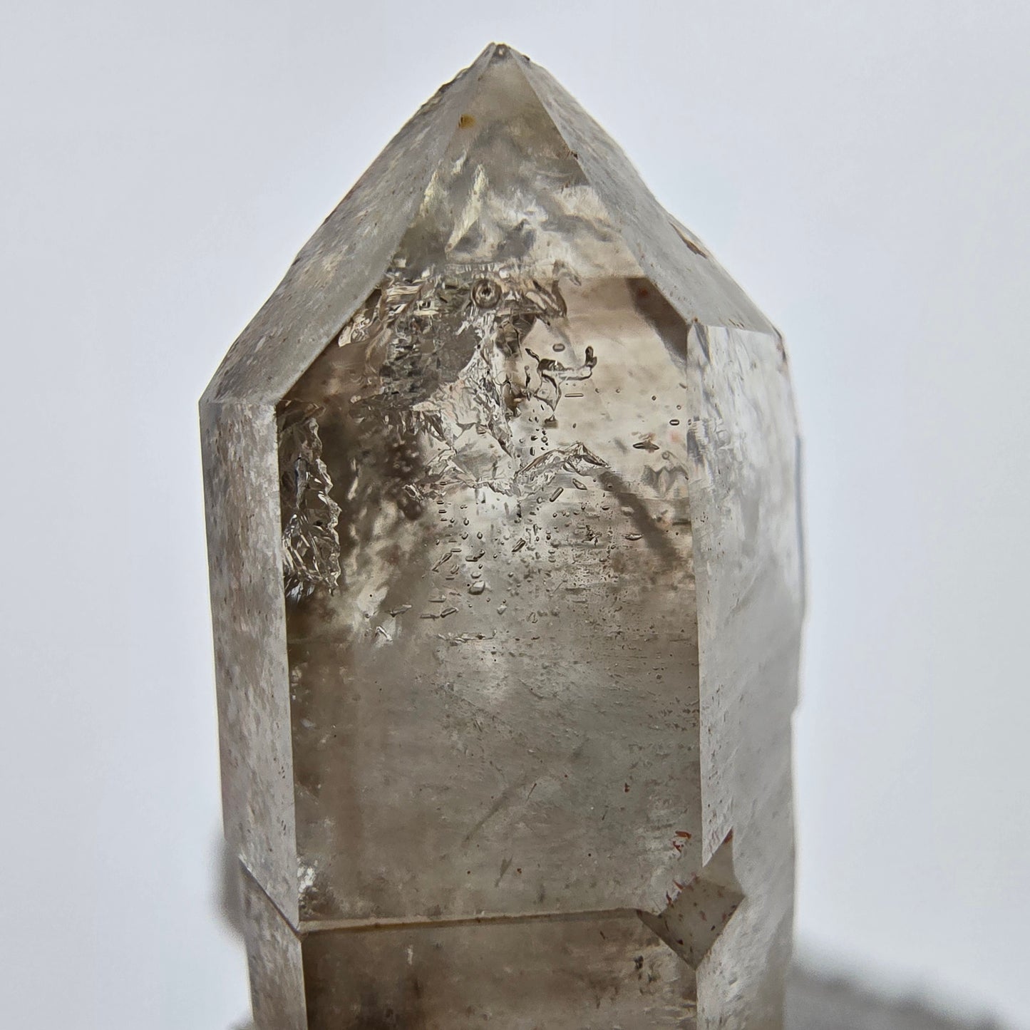 Enhydro Phantom Smoky Quartz Sceptre Tip 1x Bubble Goboboseb, Namibie 39*19*16mm 