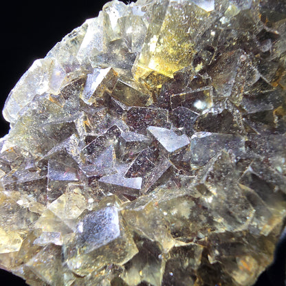 Honey Pocket Phantom Fluorite stage jaune violet Okorusu Namibie 49*37*11mm collection