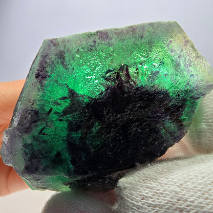 Phantom Fluorit Würfel Stufe, hexagonal grün lila Erongo, Namibia 62*41*32mm