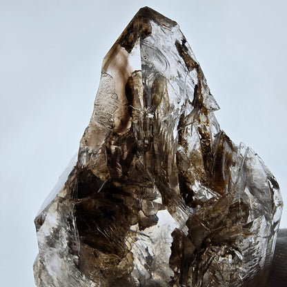 Sceptre de poche Saint-Valentin en quartz fumé fantôme squelette, Namibie 122 x 72 x 32 mm 