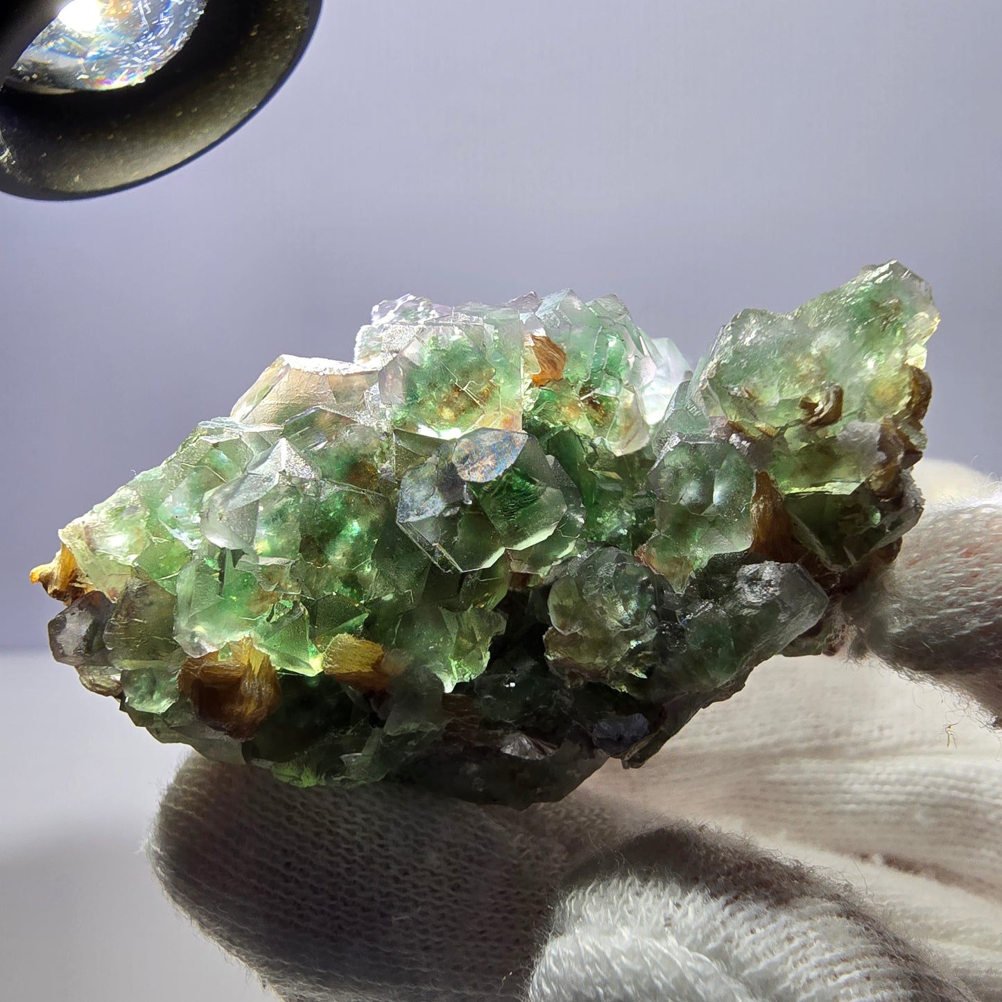 Phantom Fluorit, Hyalit, Muskovit Stufe Erongo, Namibia 52*34*31mm