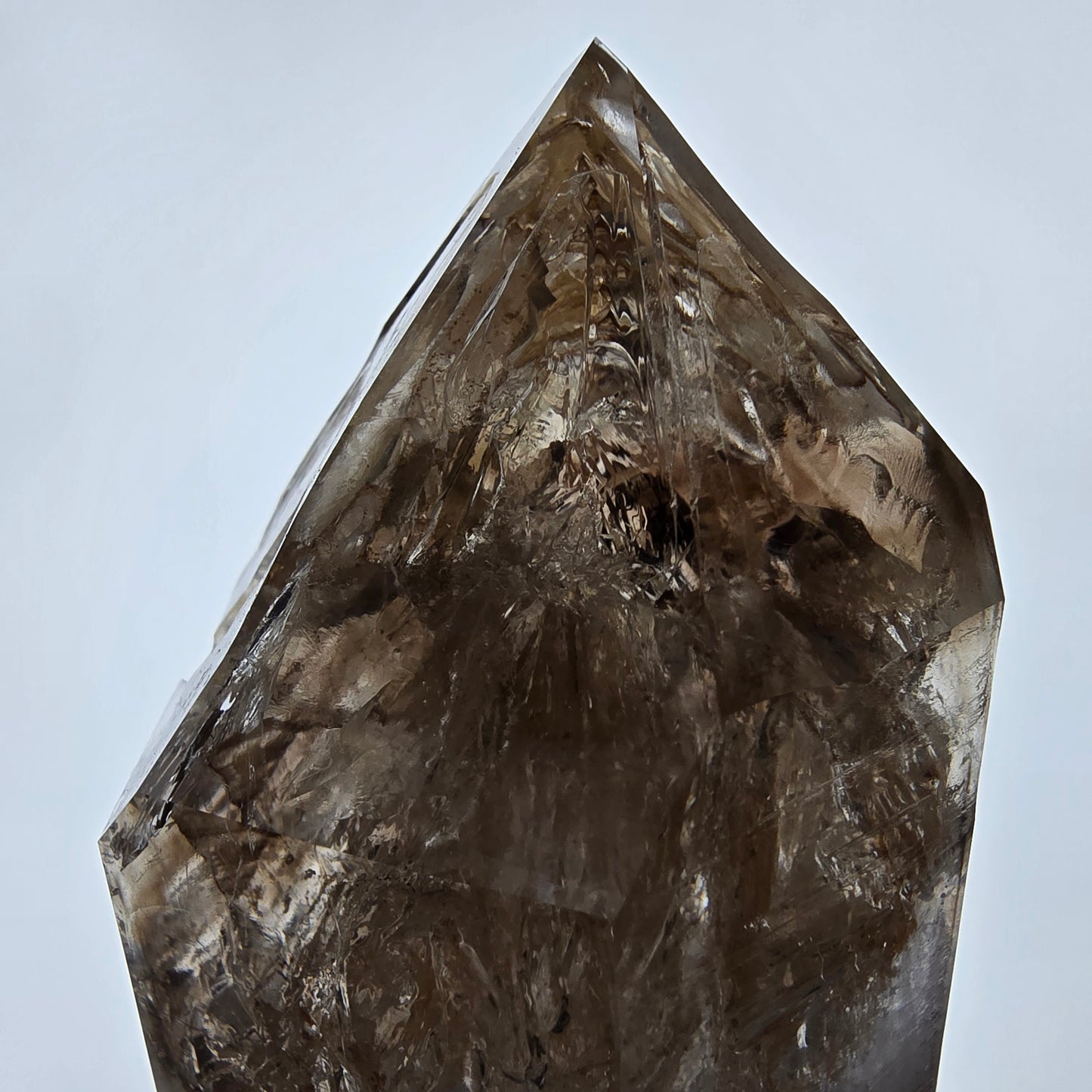 XL Enhydro Window Smoky Quartz Scepter, 2x Bubble Valentine Pocket Namibia 117*69*61mm 