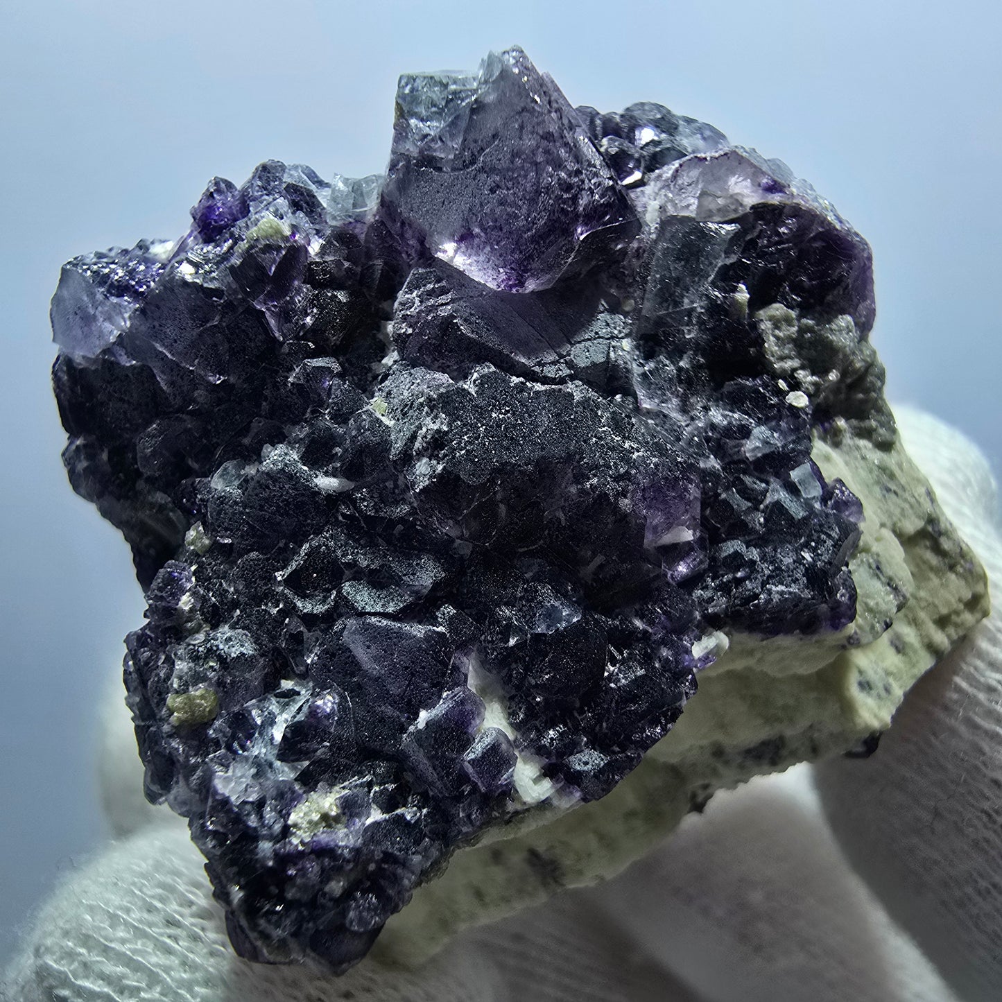 Cube de fluorite fantôme, spécimen d'orthose, Erongo, Namibie, 52 x 41 x 30 mm 