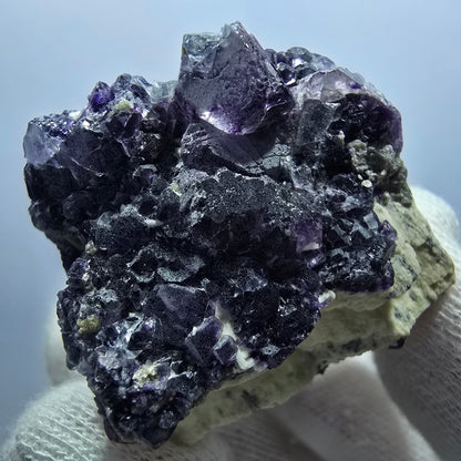 Cube de fluorite fantôme, spécimen d'orthose, Erongo, Namibie, 52 x 41 x 30 mm 