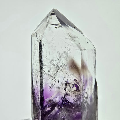 Améthyste fantôme Enhydro Harlequin avec épidote, mine Streep, Namibie, 55 x 26 x 14 mm 